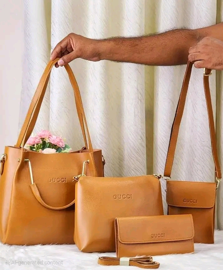 New Portable Nylon Cloth with Cowhide Shoulder Bag(Brown)🧡